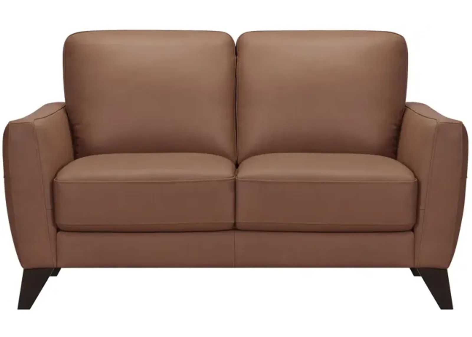 Trifle Leather Loveseat - Caramel