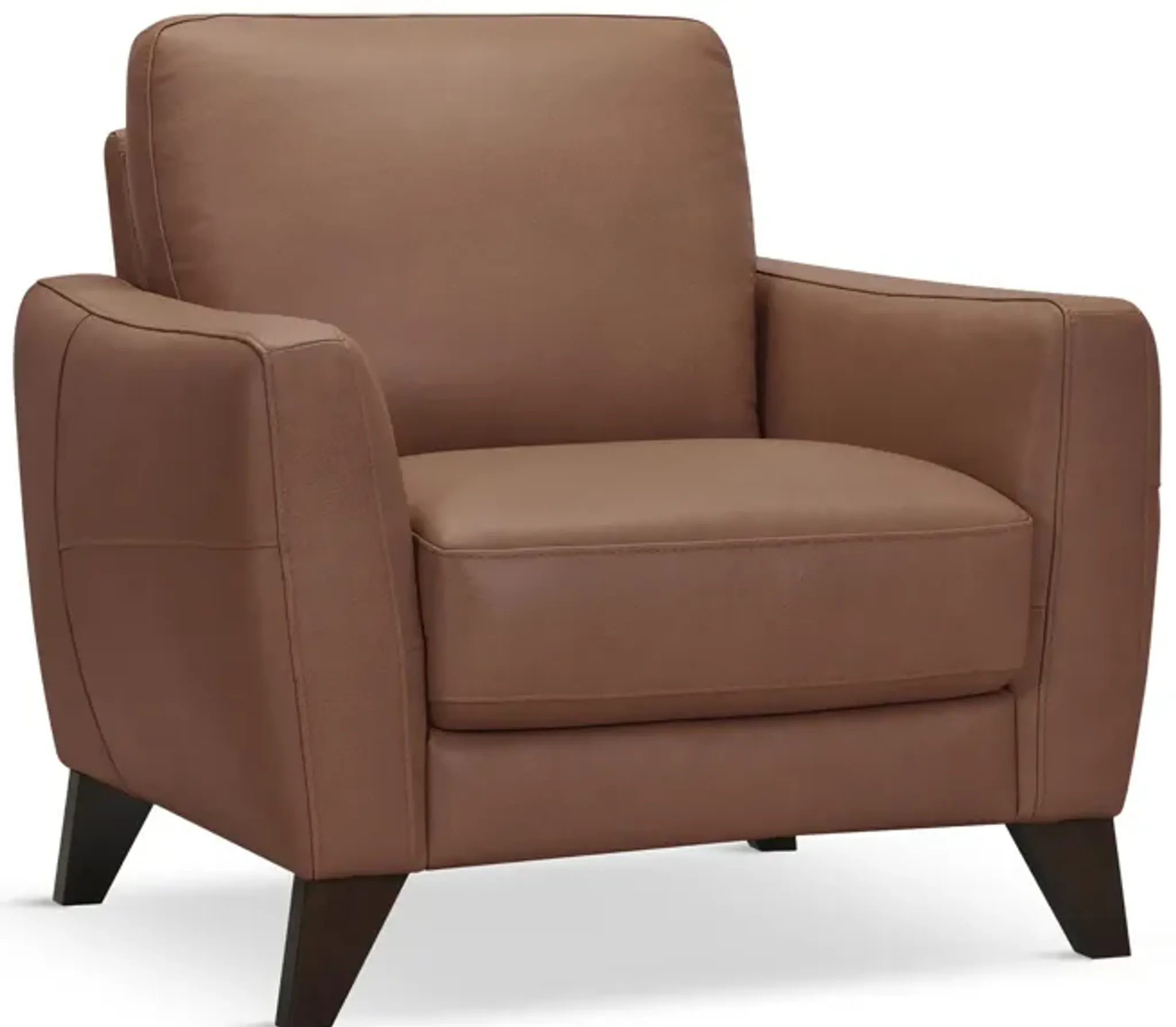 Trifle Leather Chair - Caramel | Furniture.com