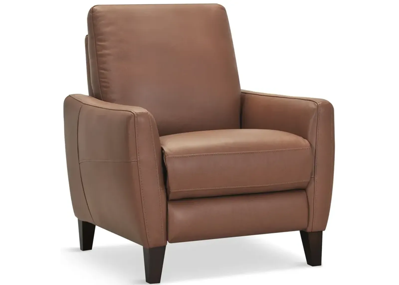 Trifle Leather Push Back Recliner - Carmel