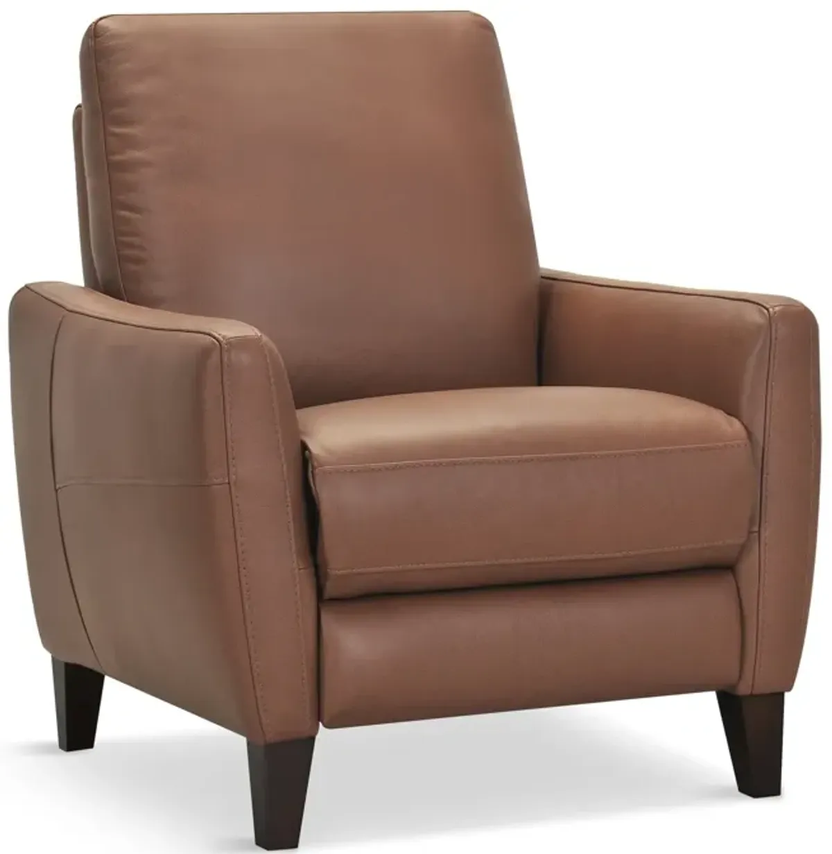 Trifle Leather Push Back Recliner - Carmel