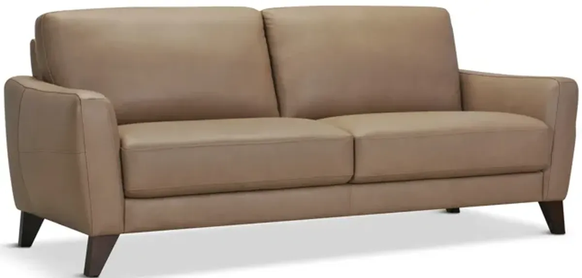 Trifle Leather Sofa - Stone