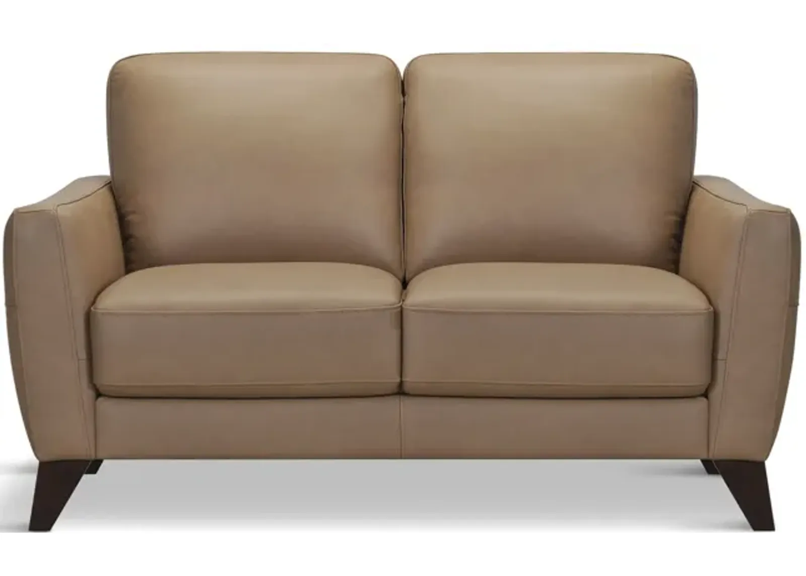 Trifle Leather Loveseat - Stone