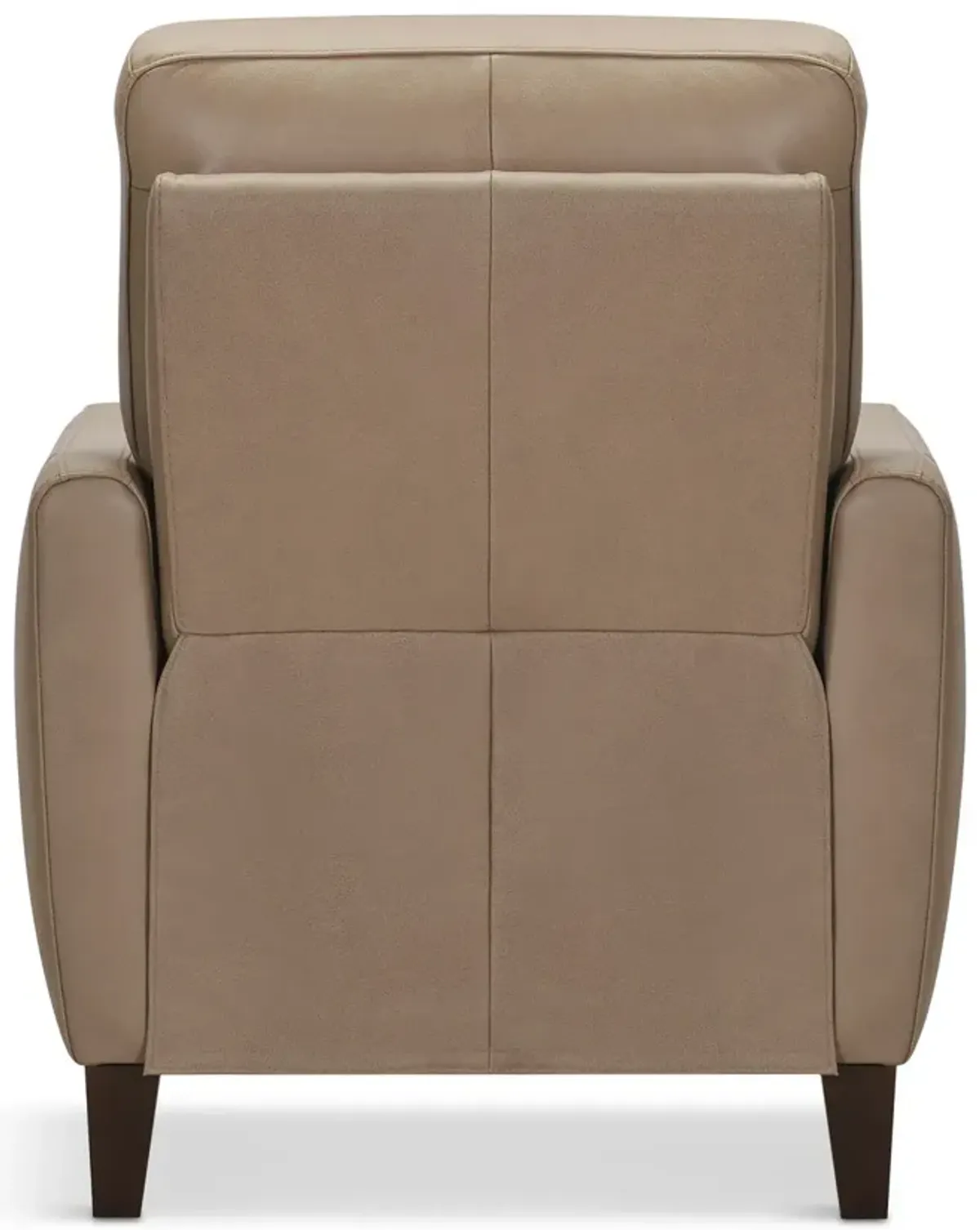 Trifle Leather Push Back Recliner - Stone