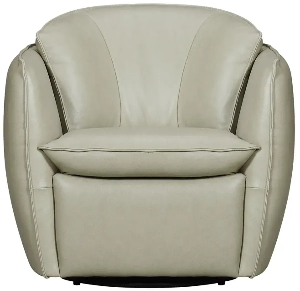 Sydney Leather Swivel Chair - Sage