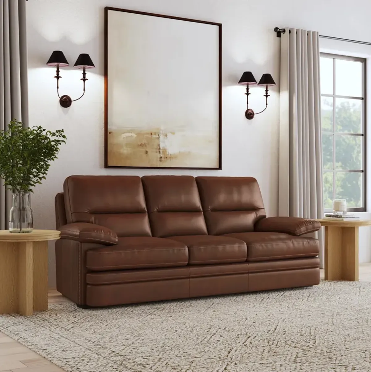 David Leather Sofa