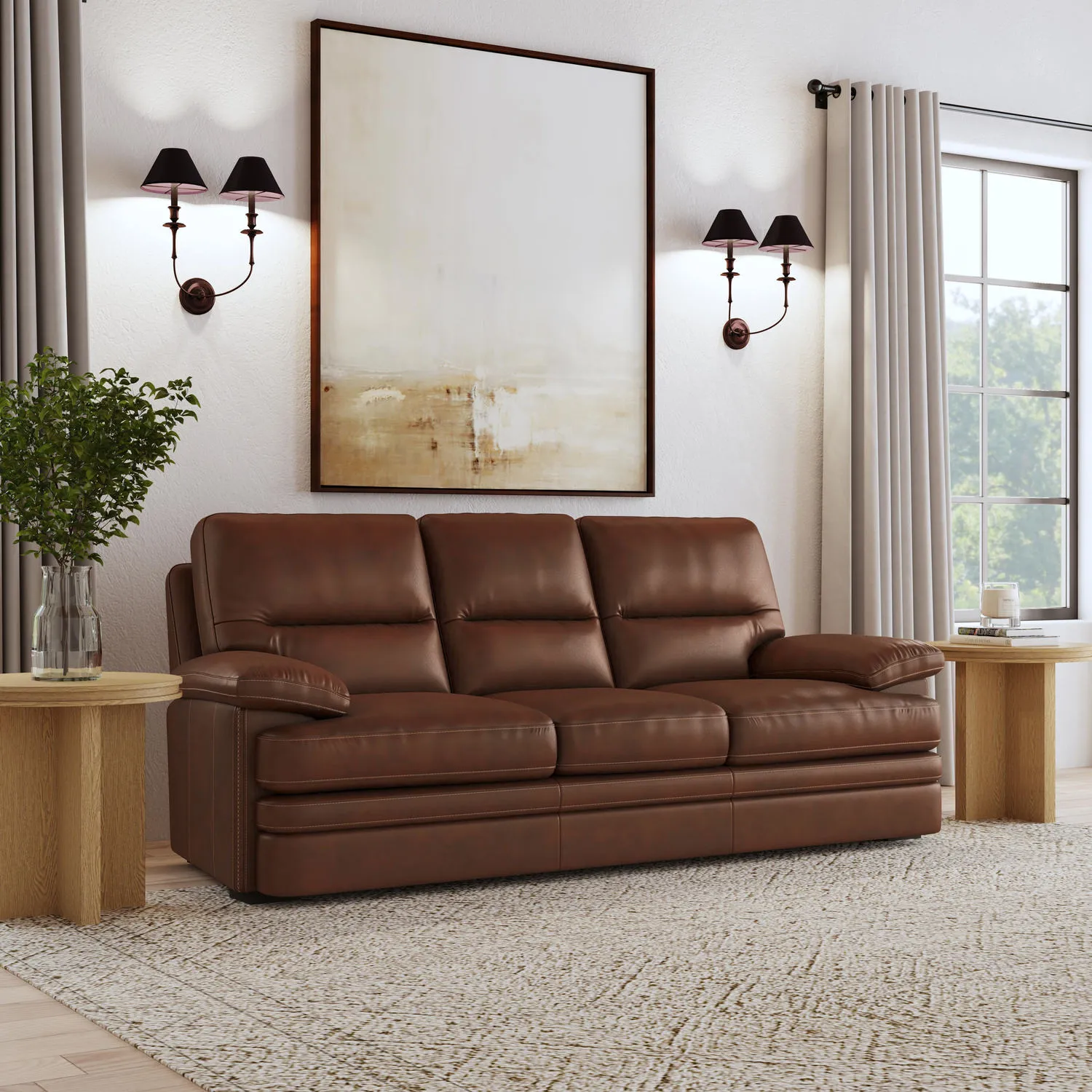 David Leather Sofa