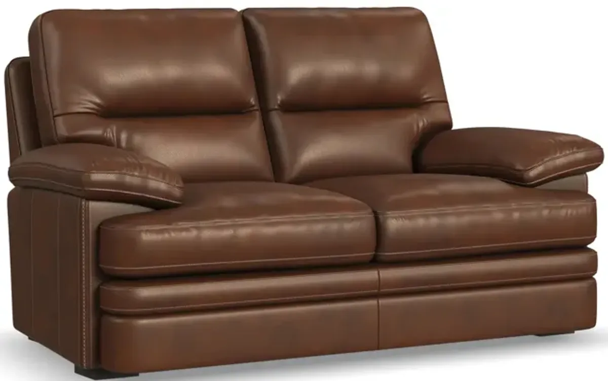 David Leather Loveseat