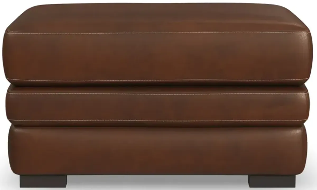 David Leather Ottoman