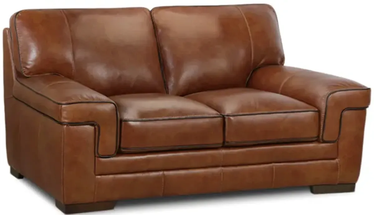 Bauer Leather Loveseat