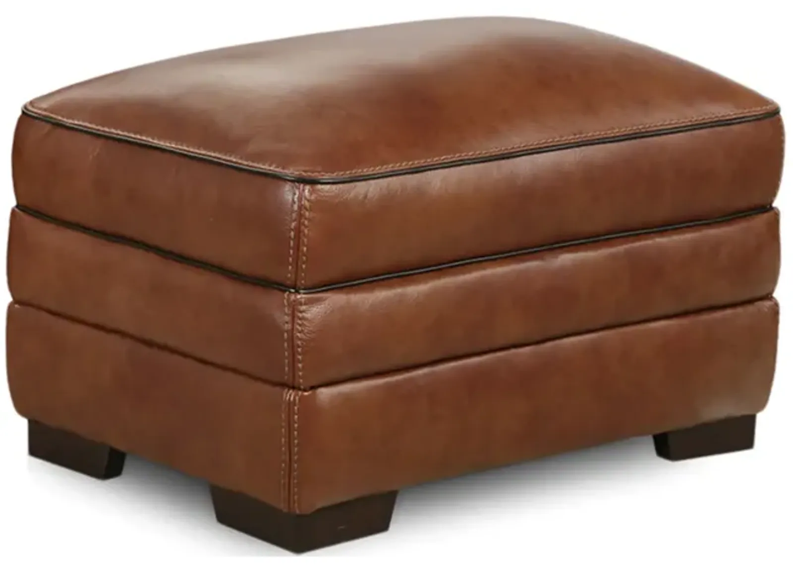 Bauer Leather Ottoman