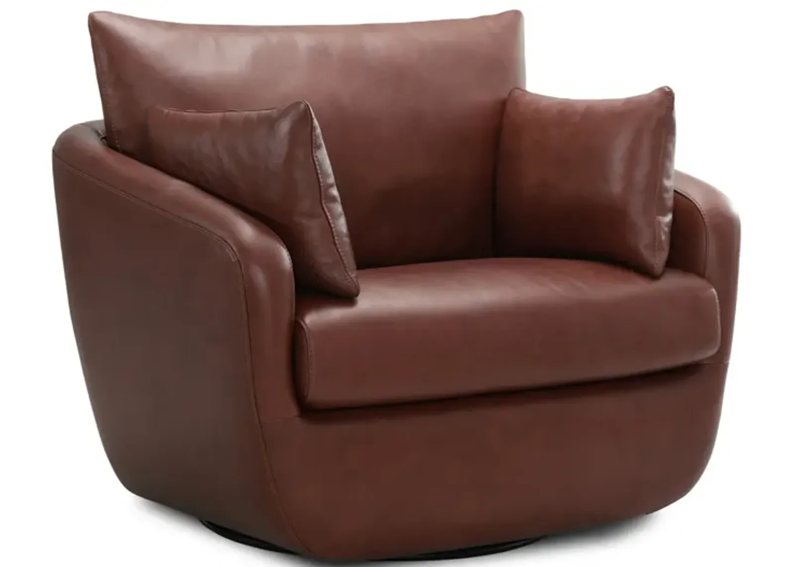 Park Leather Swivel Chair - Everest Bourbon