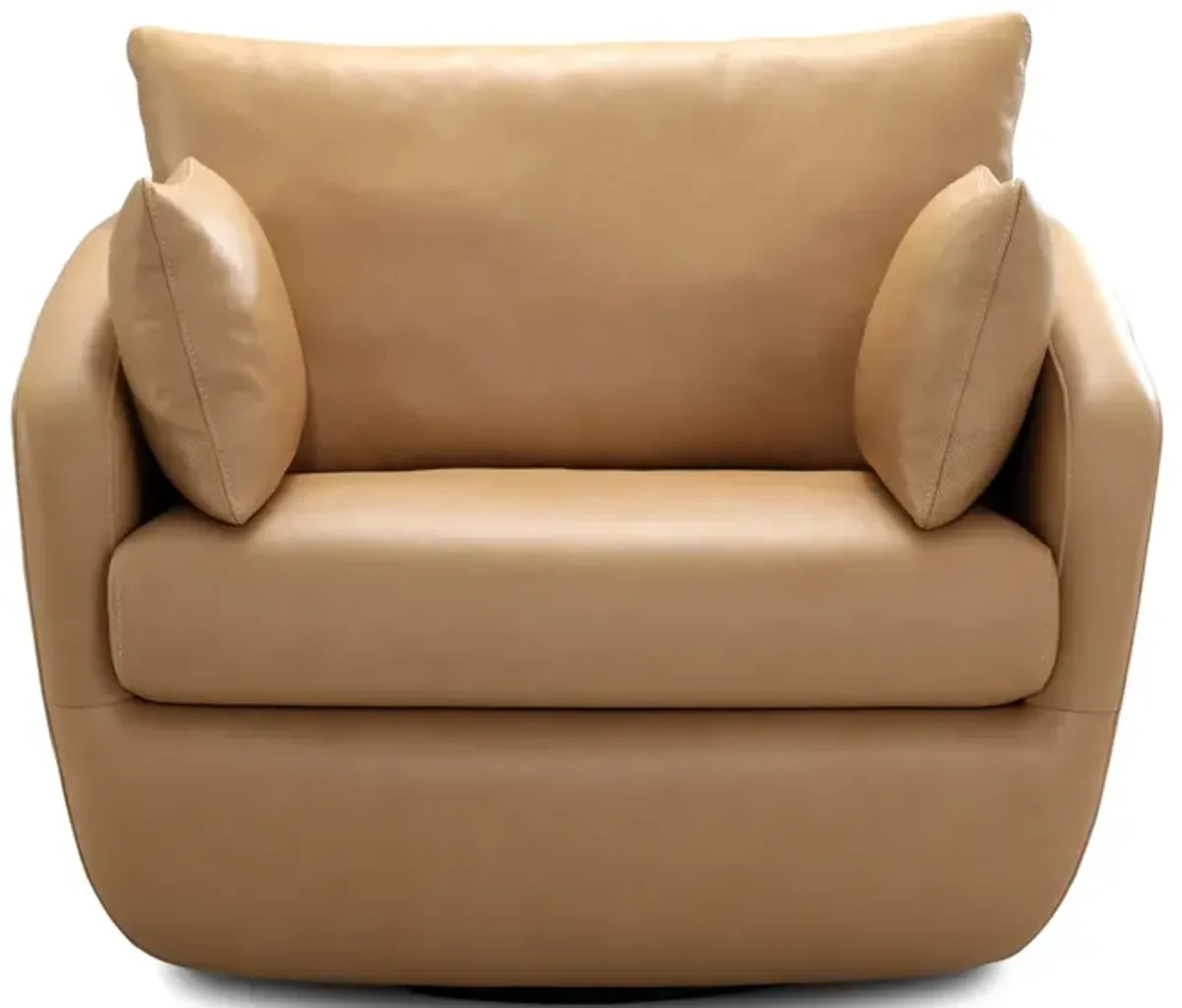 Park Leather Swivel Chair - Everest Beige