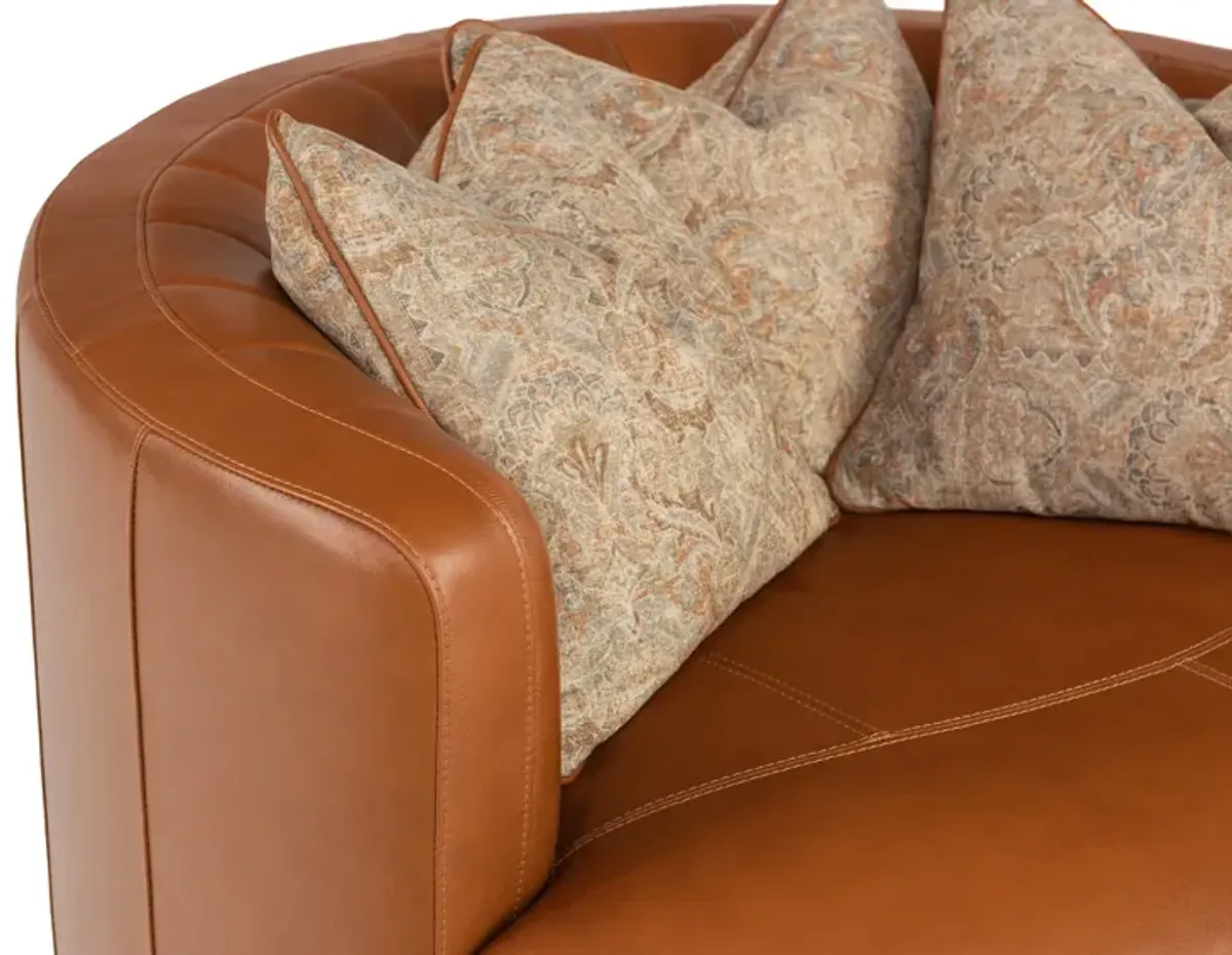 Dora Leather Swivel Chair