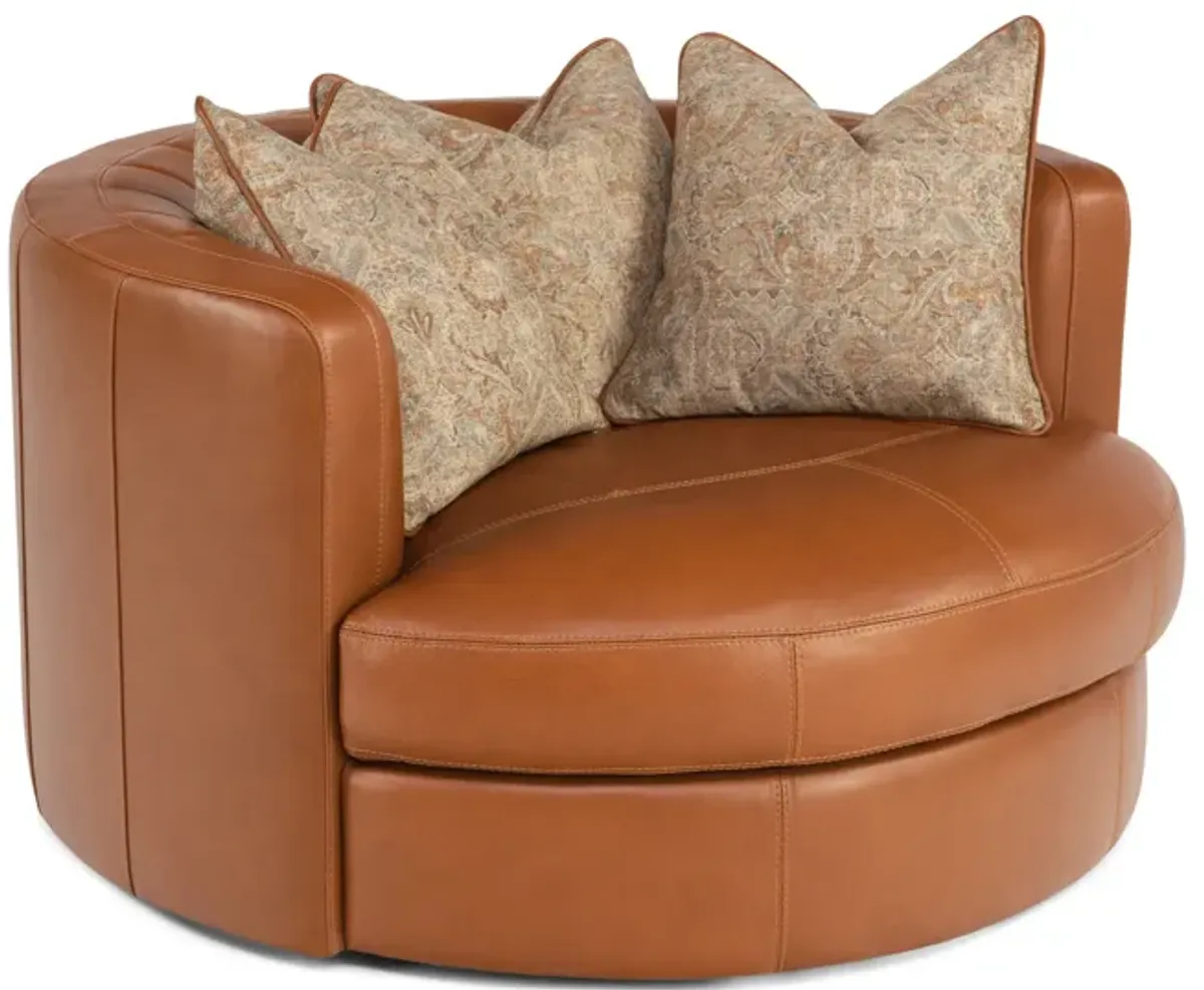 Dora Leather Swivel Chair