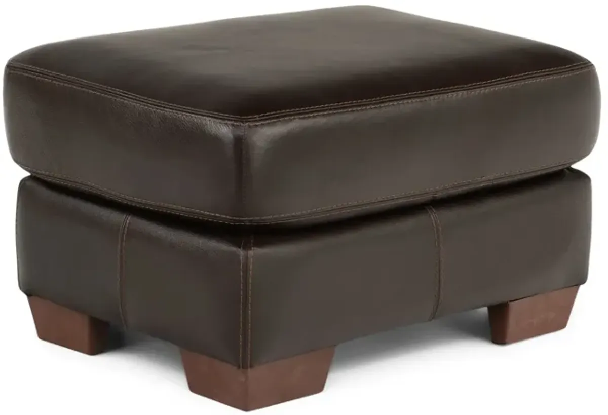 Phoenix Leather Ottoman