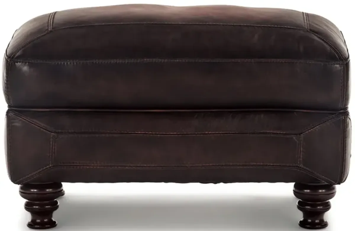 Charlie Leather Ottoman