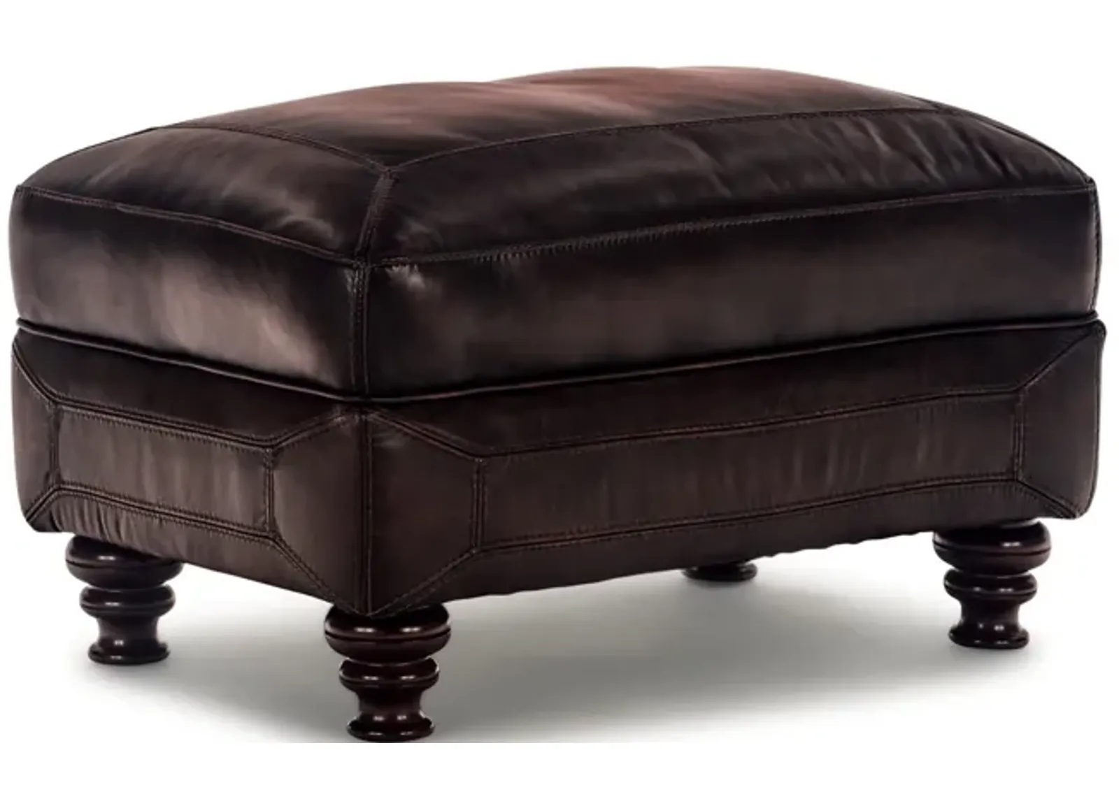 Charlie Leather Ottoman