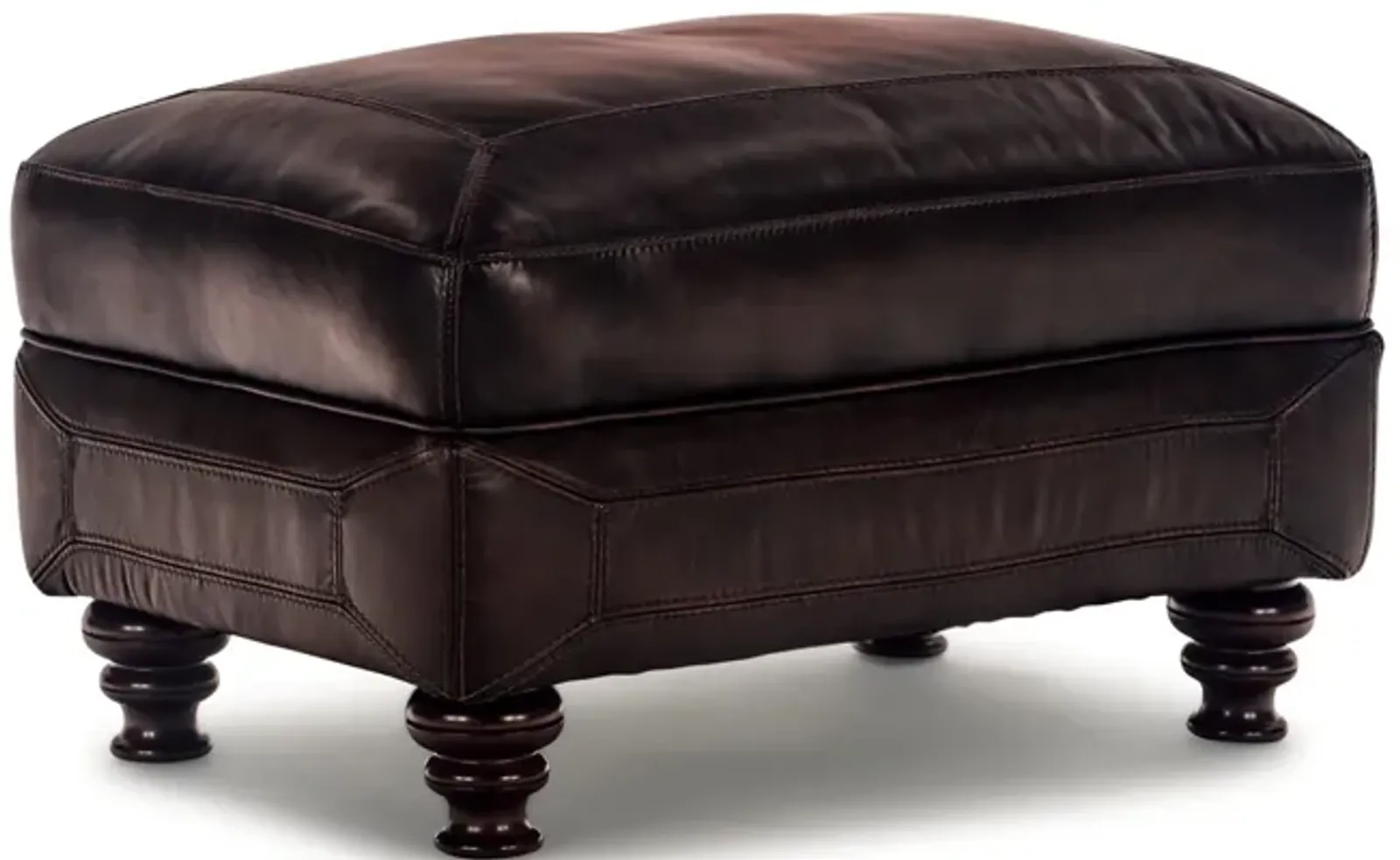 Charlie Leather Ottoman