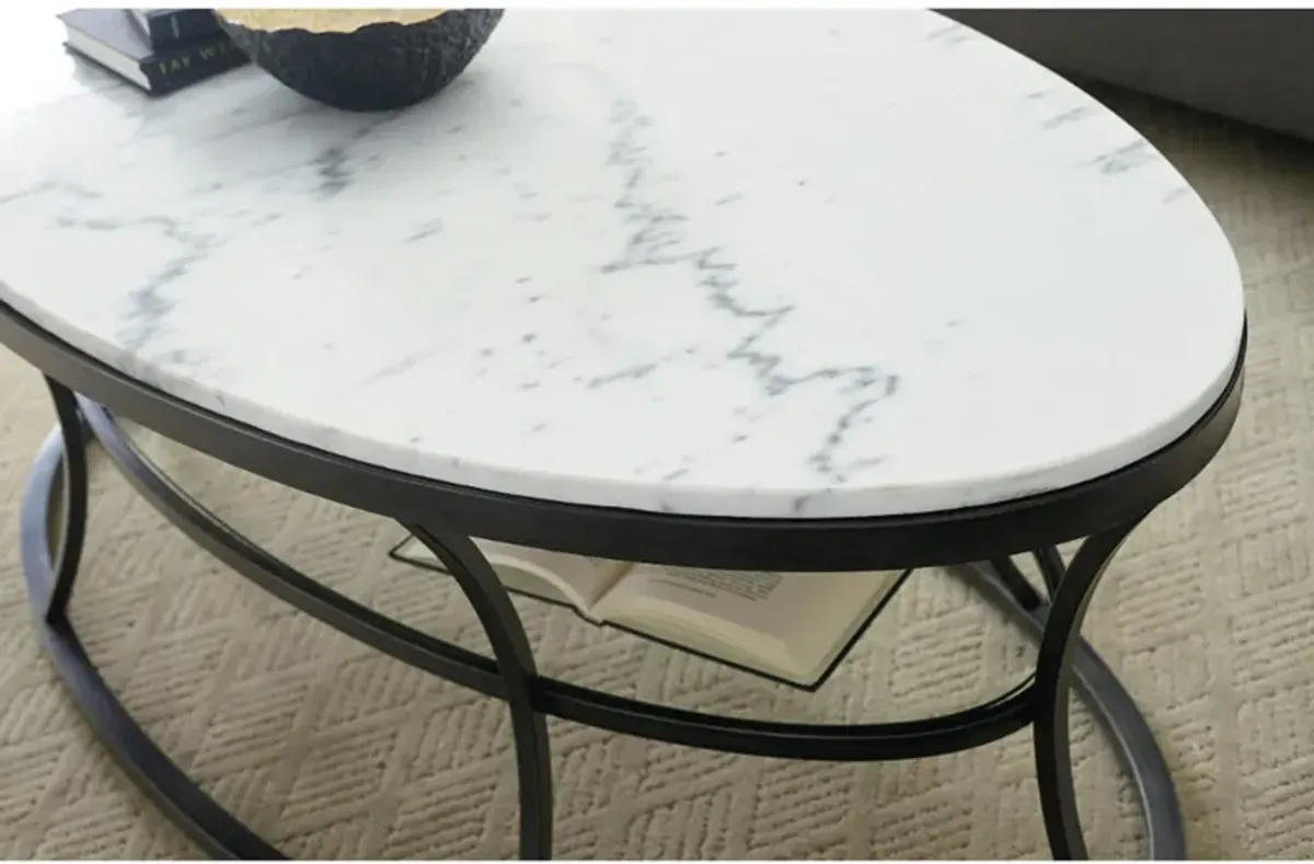 Impact Oval Marble Coffee Table