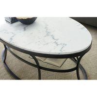 Impact Oval Marble Coffee Table