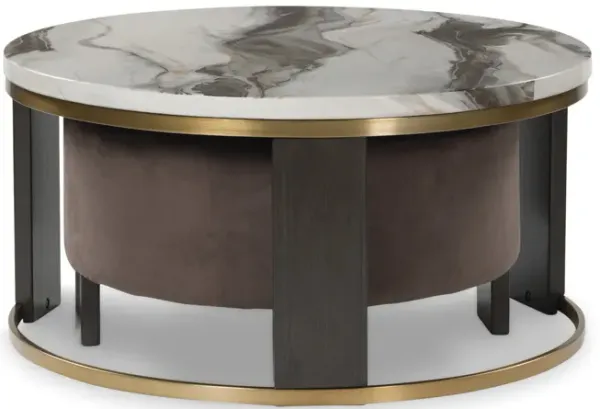 Claude Nesting Coffee Table With Ottoman