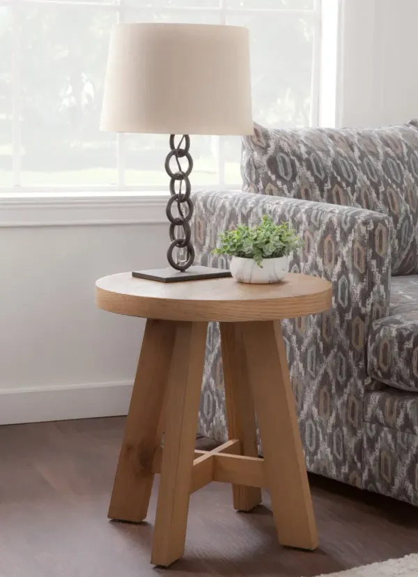 Etta End Table - Natural Oak