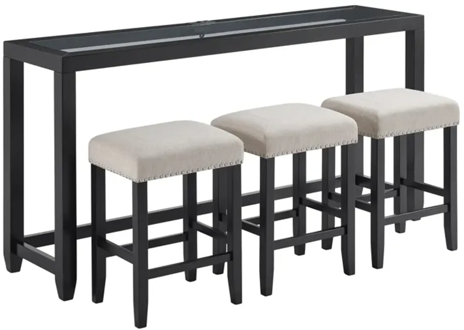 Lander Sofa Bar Table With 3 Stools