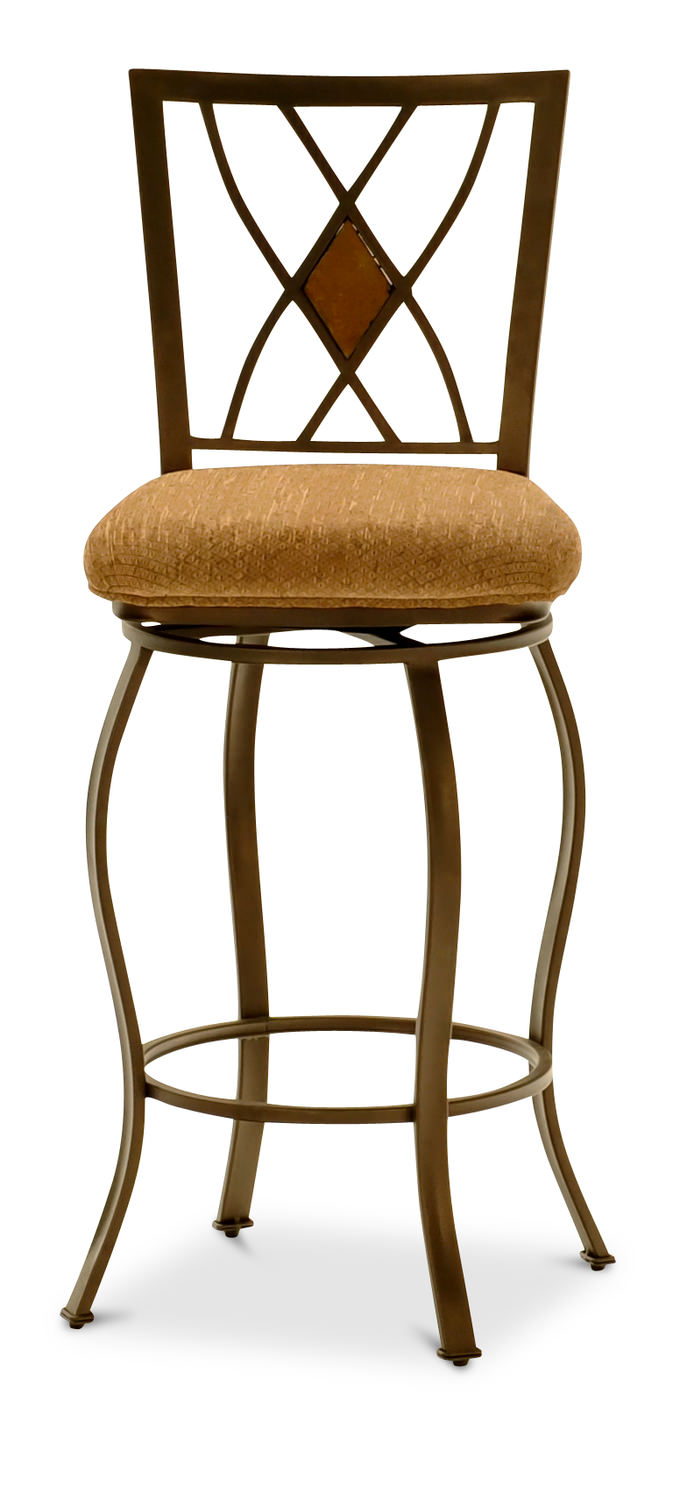 Rustic Crossing Swivel Counter Stool