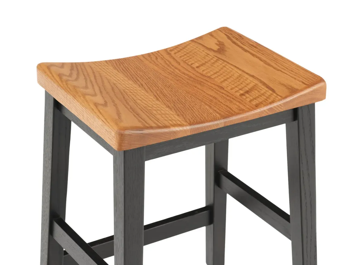 Kady Oak Saddle Seat Counter Stool