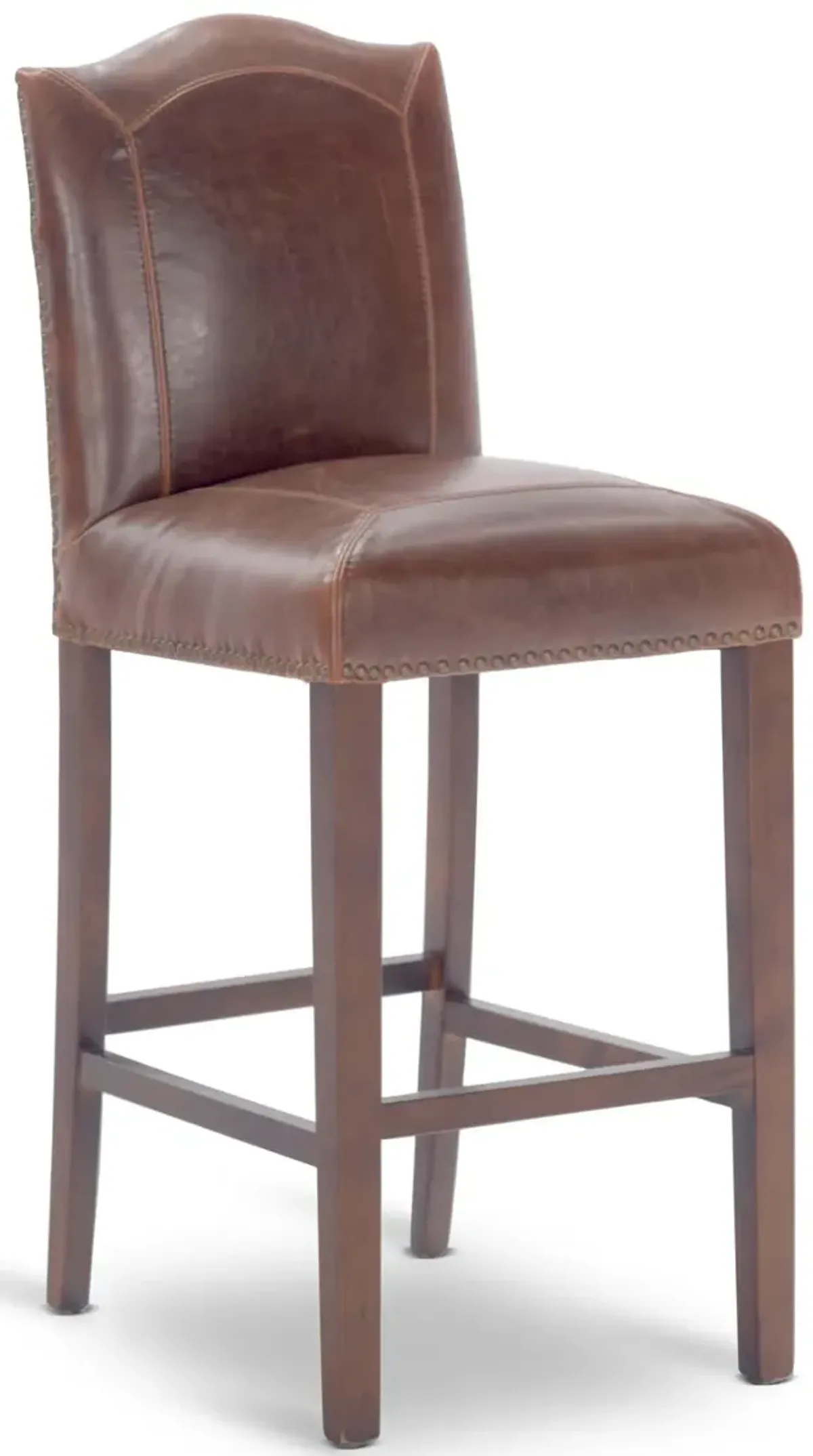 Traditional Bonded Leather Bar Stool