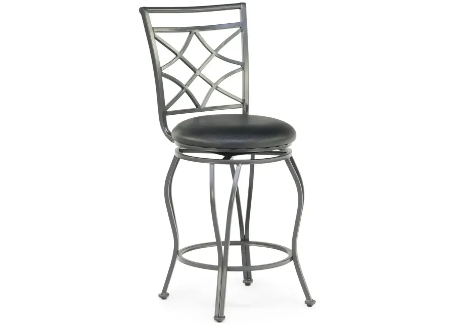 Gate Pewter Swivel Counter Stool