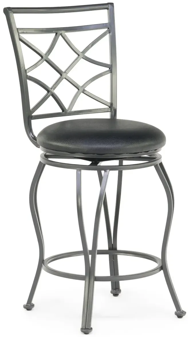 Gate Pewter Swivel Counter Stool