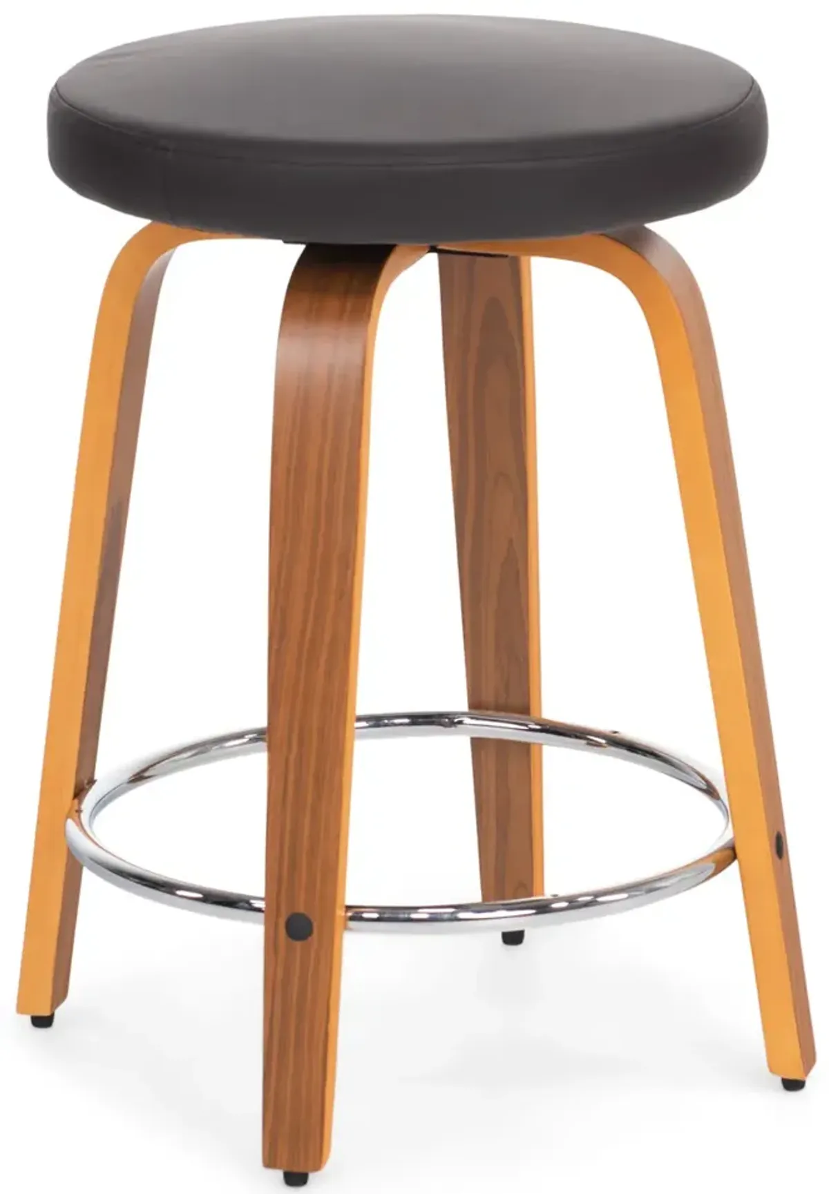 Stratford Swivel Seat Counter Stool - Brown Vinyl
