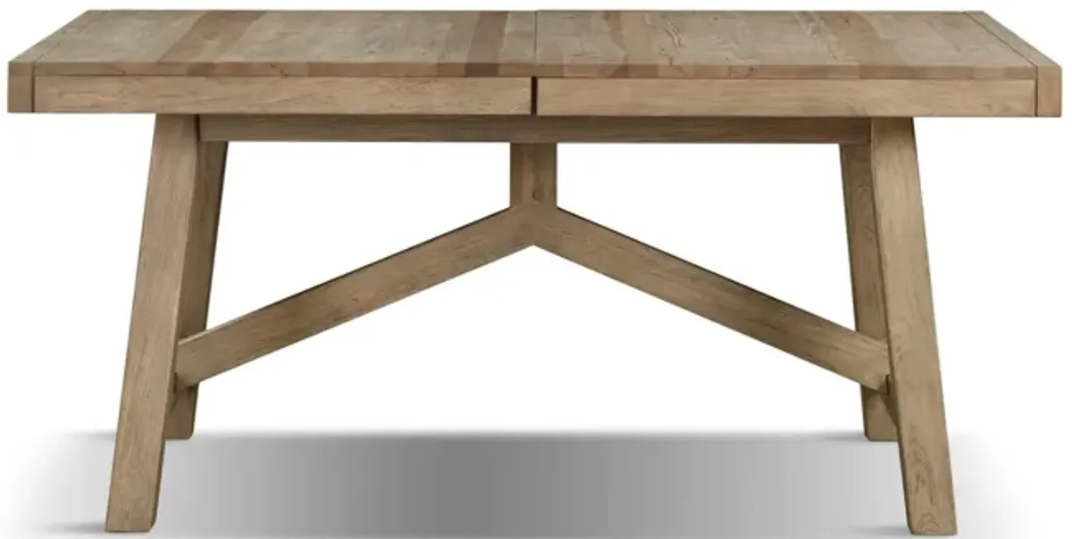 Casual Loft Solid Hickory Extension Trestle Table