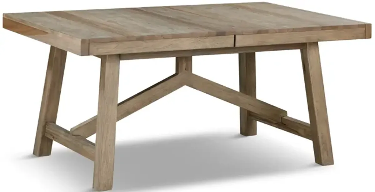 Casual Loft Solid Hickory Extension Trestle Table