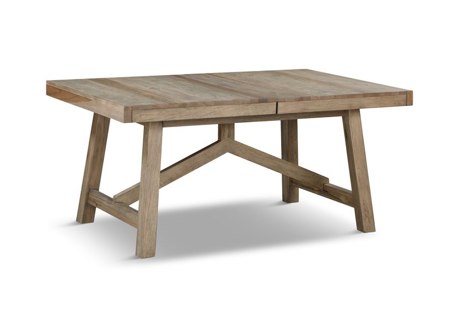 Casual Loft Solid Hickory Extension Trestle Table