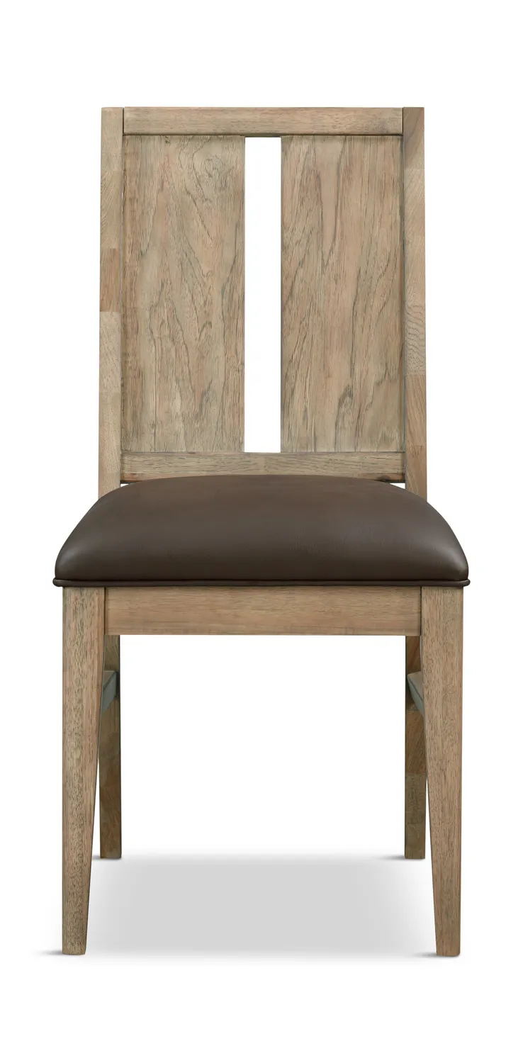 Casual Loft Leather Seat Dining Chair