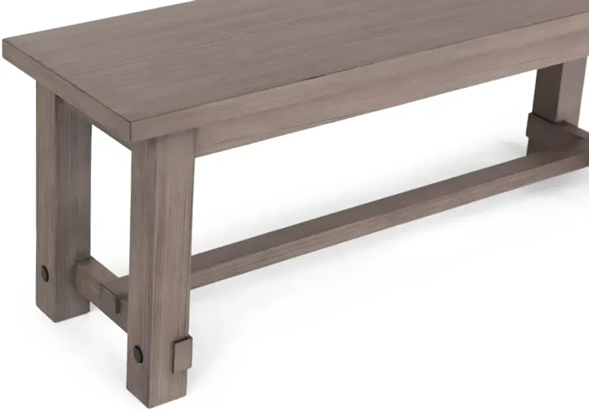 Emerson Dark Taupe Bench