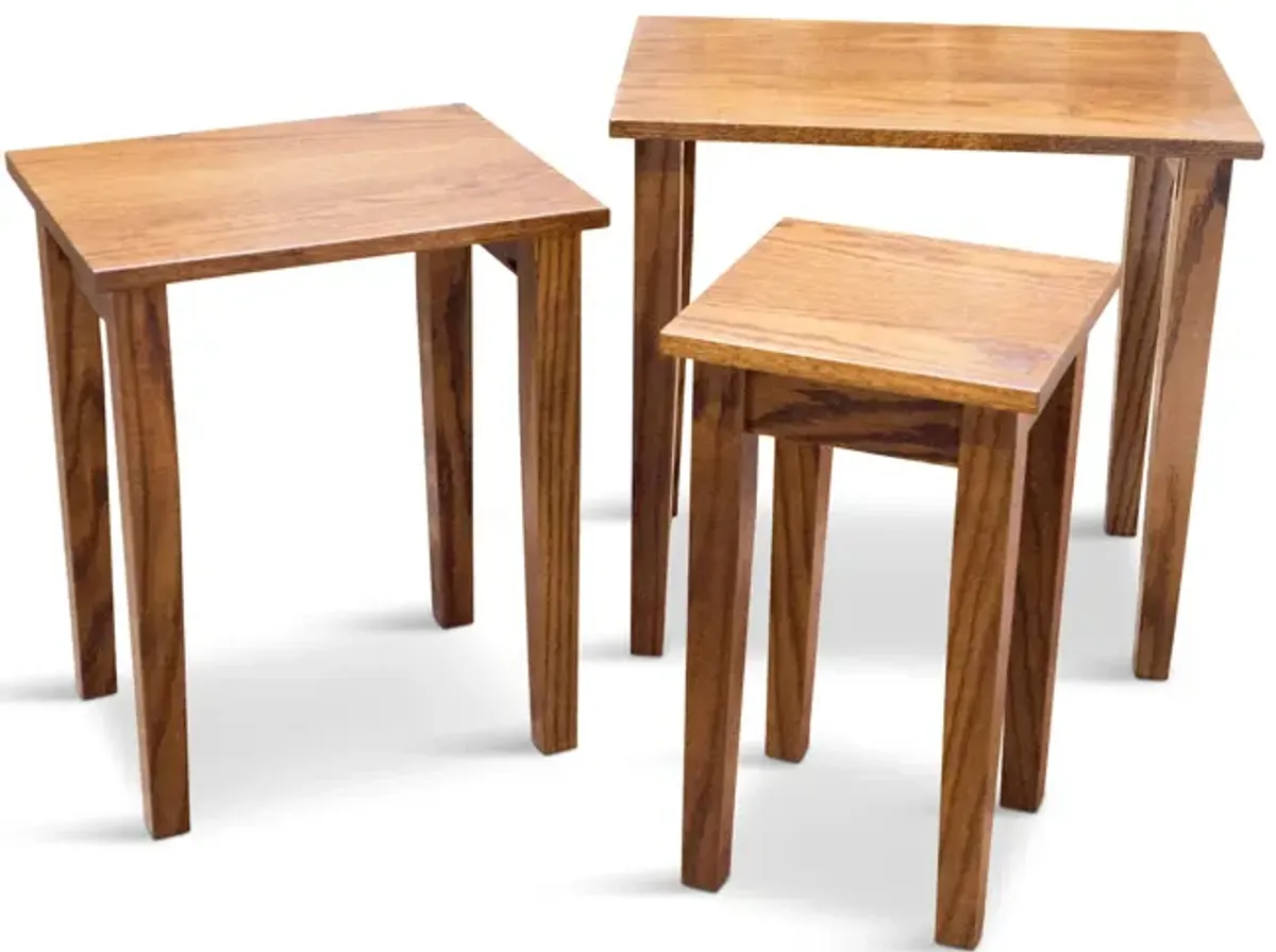 Amish Oak Nesting Tables