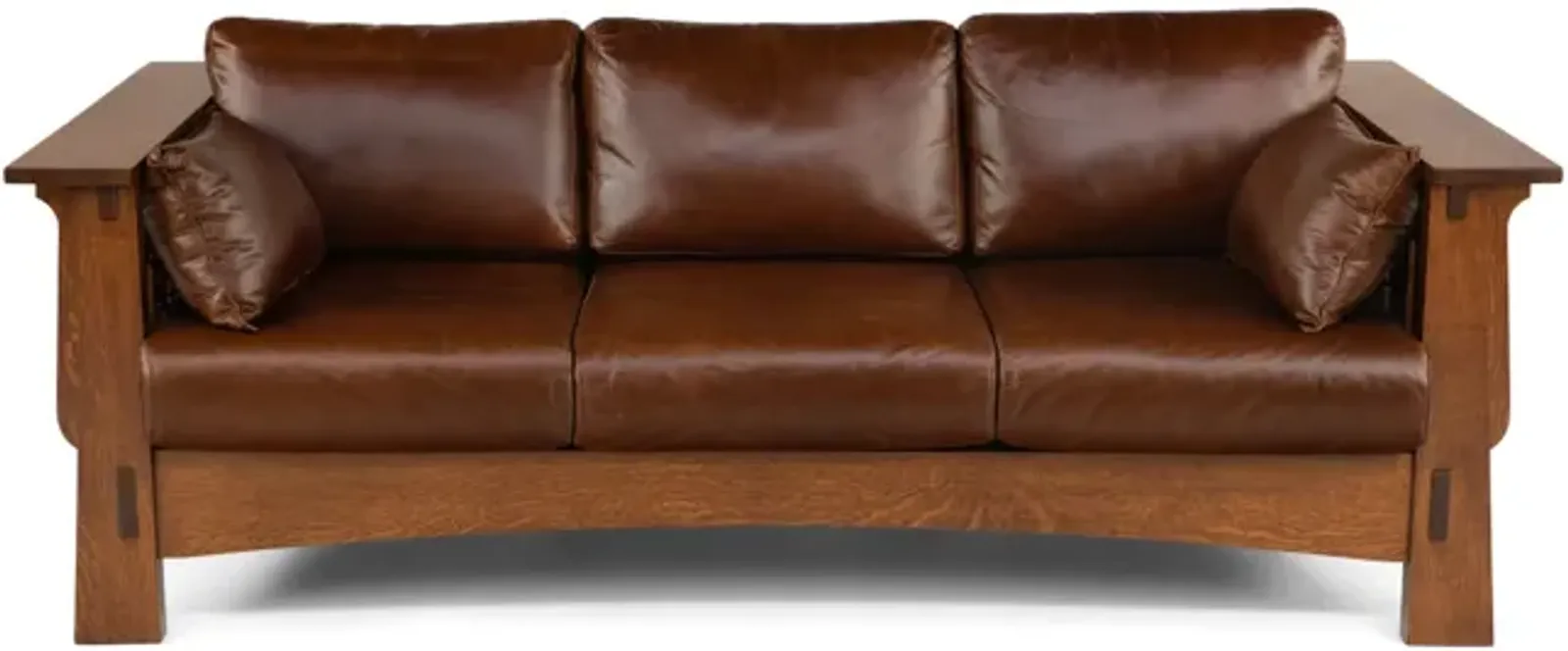 Aurora Leather Mission Sofa