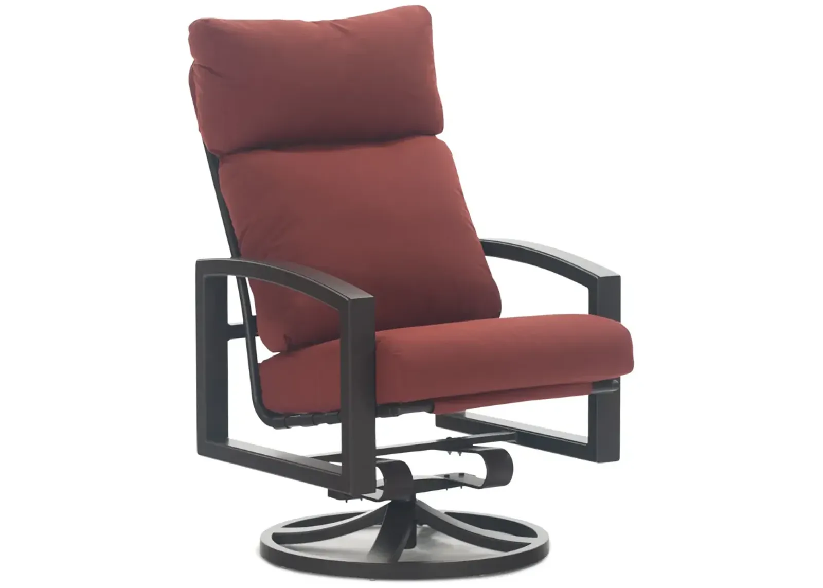 Lakeside Cushion High Back Swivel Rocker