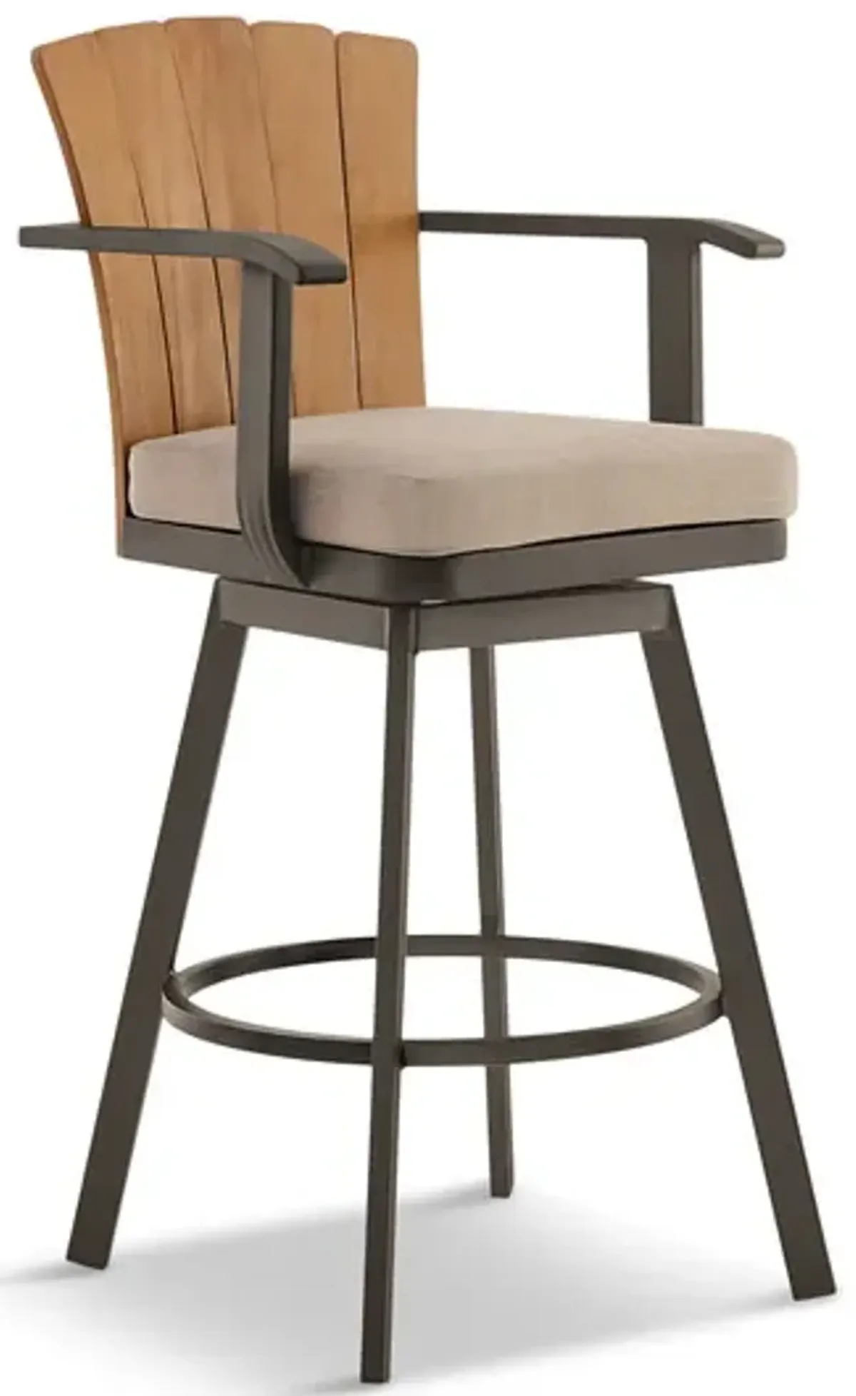 Hazel Outdoor Swivel Counter Stool