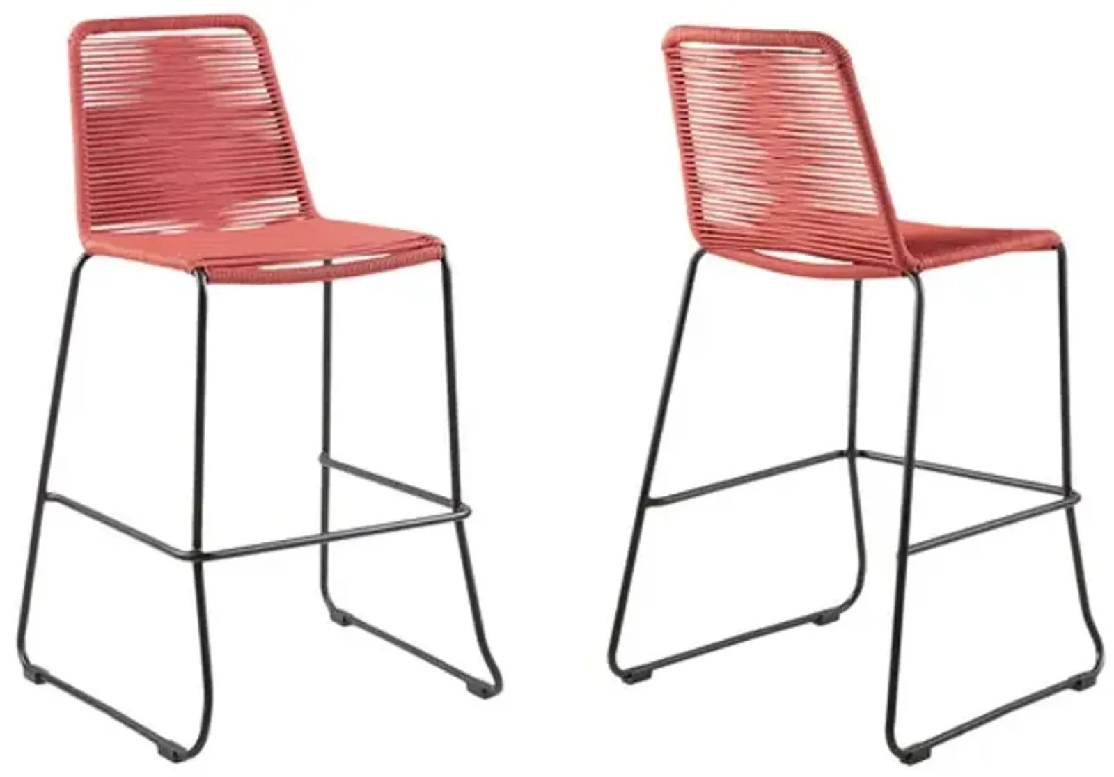 Shasta  Outdoor  Counter Stool - Brick Red