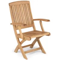 Braxton Teak Folding Arm Chair