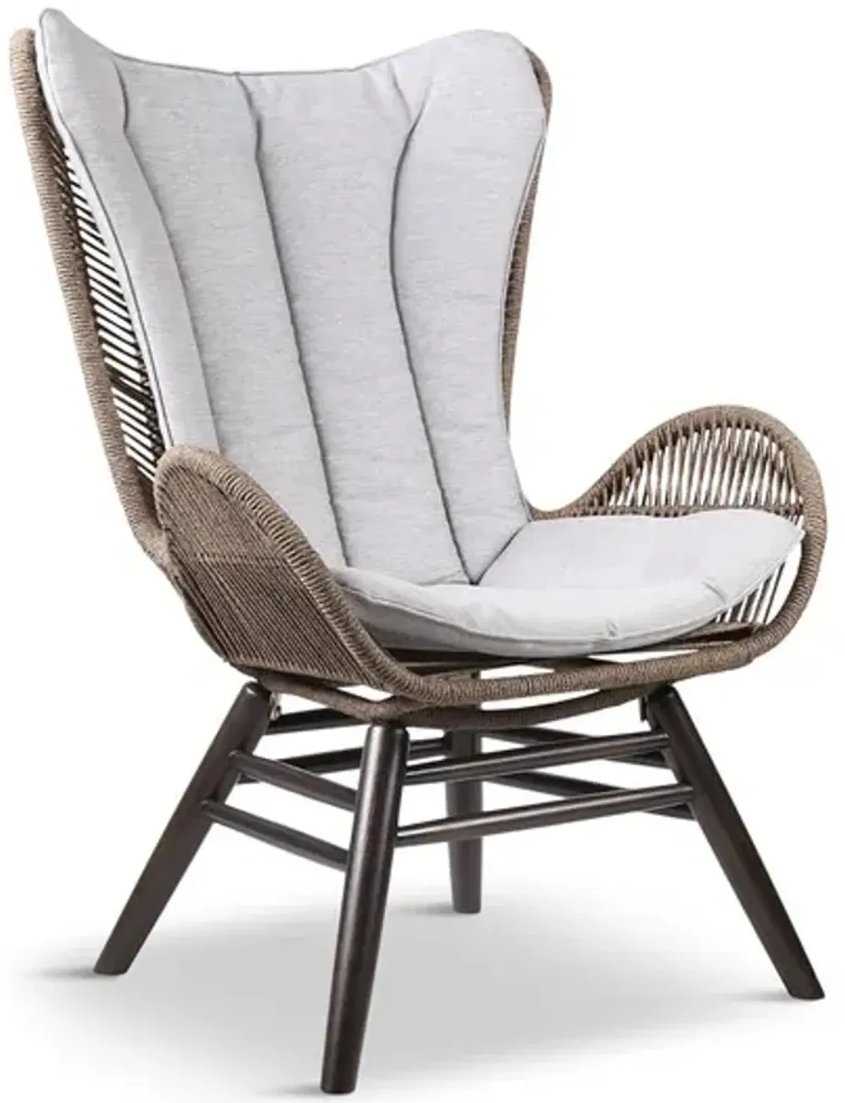 King  Outdoor  Lounge Chair - Dark Wood