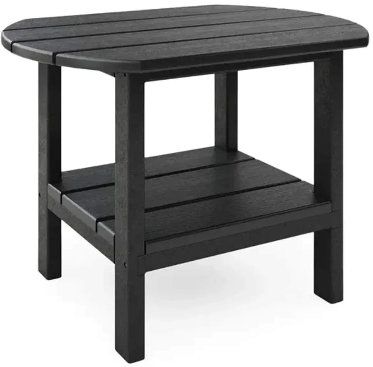St. Simons 25  Oval Side Table-Black