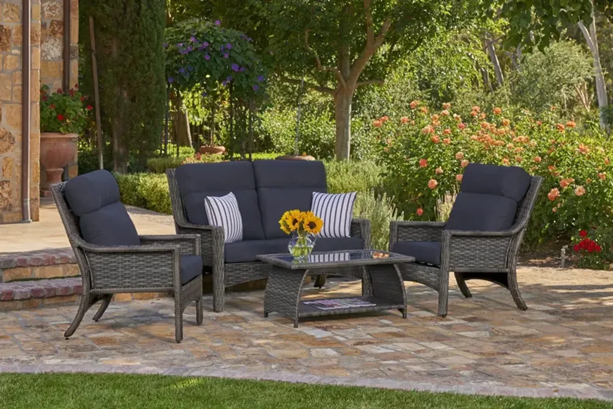 Baja 4 Piece Wicker Patio Set