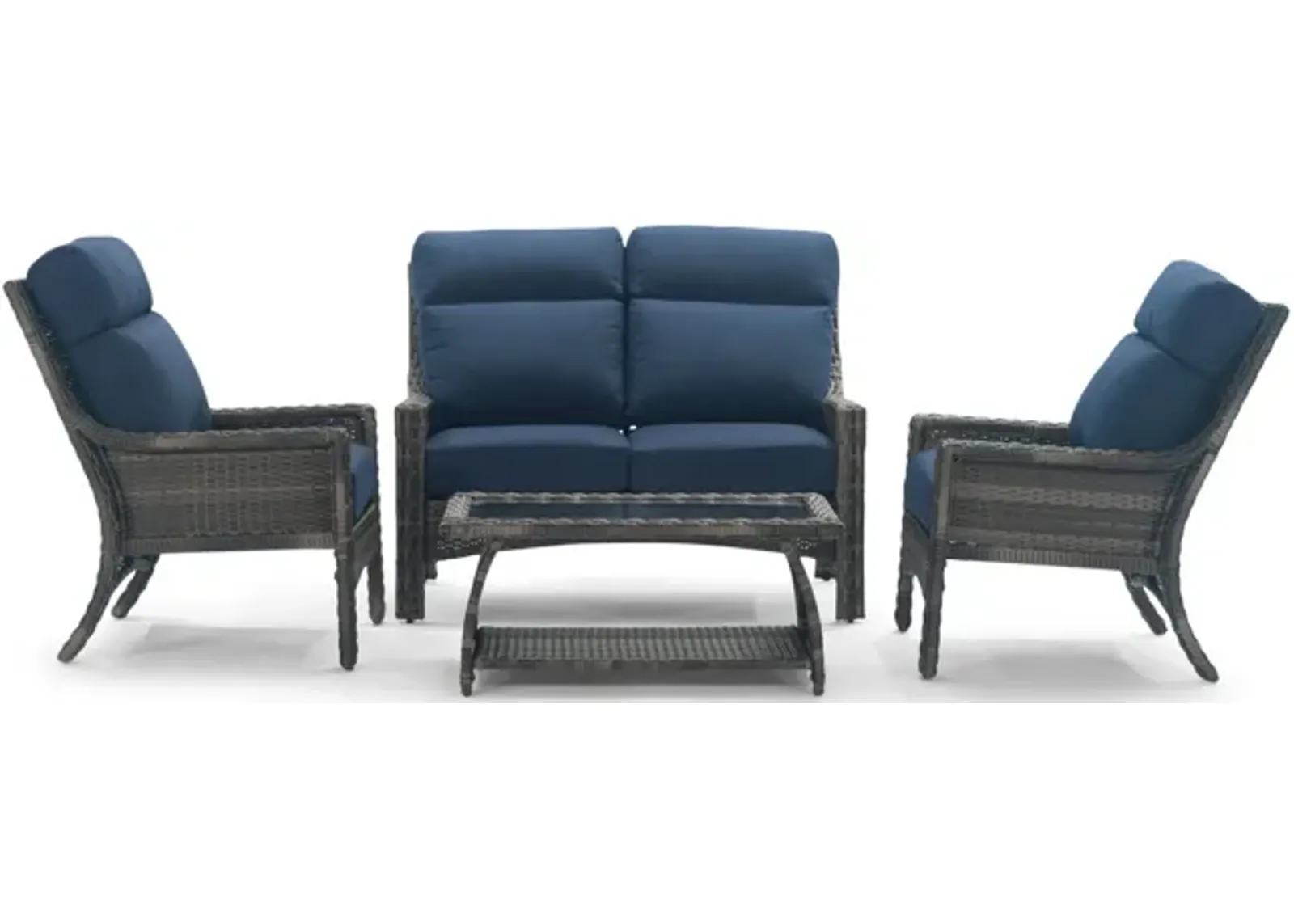 Baja 4 Piece Wicker Patio Set