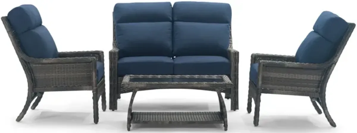 Baja 4 Piece Wicker Patio Set