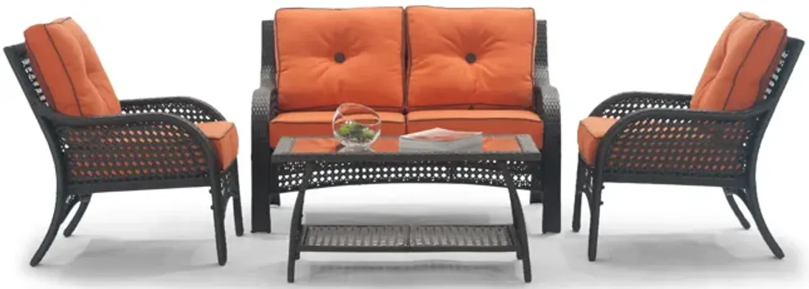 Lakewood 4 Piece Wicker Patio Set